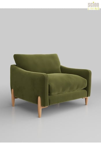 Plush Velvet Easy Clean/Olive Nordic By Scion (A21519) | £425 - £2,275