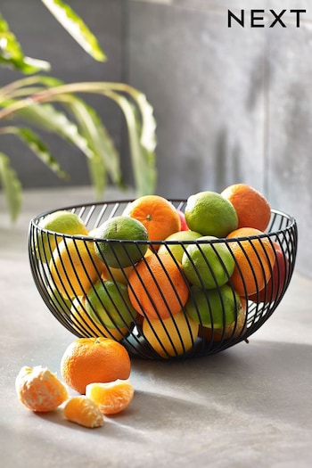 Black Moderna Wire Fruit Bowl (A21586) | £12