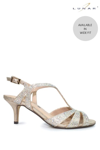 Lunar Gold Francie Wide Fit Gemstone Winter Sandals (A23775) | £60