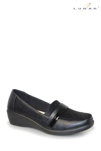 Lunar Black Esther Wedge Shoes (A23783) | £30