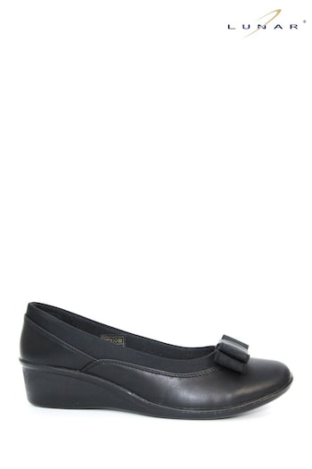 Lunar Black Deacon Comfort Shoes (A23787) | £37