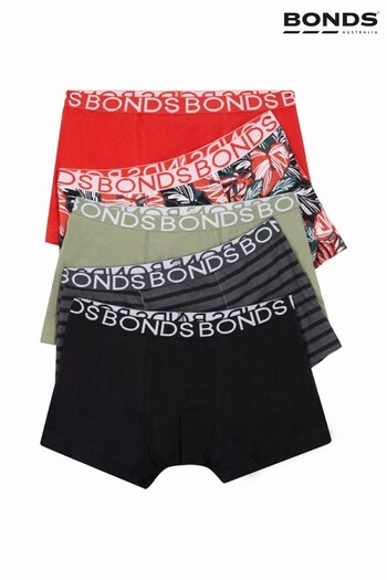Bonds Boys Black Trunks Five Pack (A24075) | £16