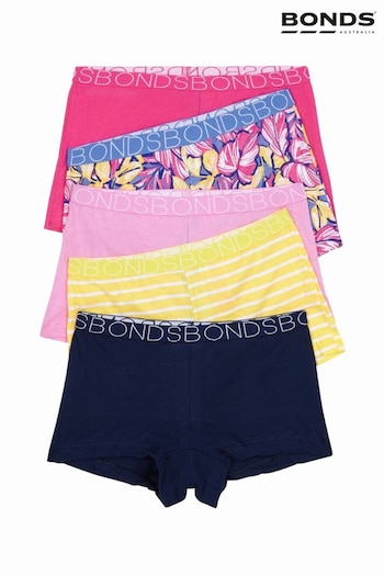 Bonds Girls Purple Shortie Briefs 5 Pack (A24076) | £16