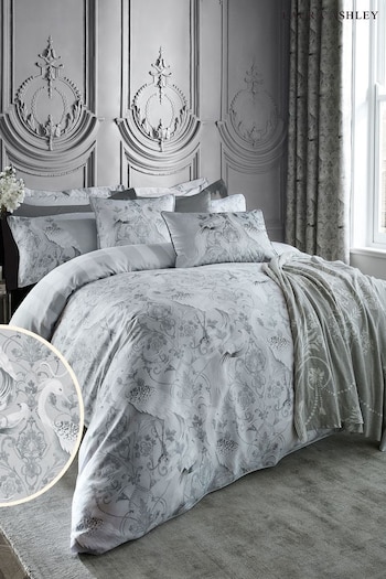 Laura Ashley Silver Tregaron Duvet Cover and Pillowcase Set (A24228) | £50 - £90