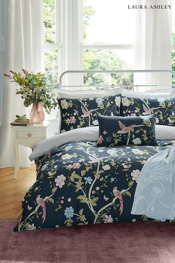 Laura Ashley Midnight Blue Summer Palace Duvet Cover and Pillowcase Set (A24252) | £50 - £95