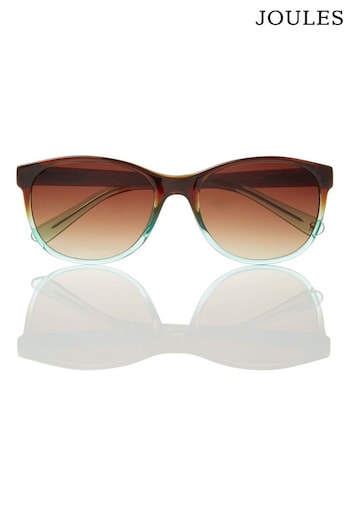 Joules Brown/Teal Blue Small Classic Graduated Bi-Colour Sunglasses Caravan (A24800) | £70