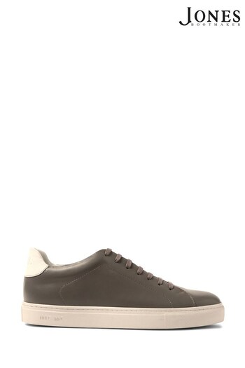 Jones Bootmaker Grey Singapore Leather Lace-Up Trainers (A26343) | £99