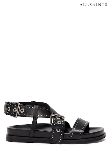 AllSaints Black Nina Sandals (A26506) | £179