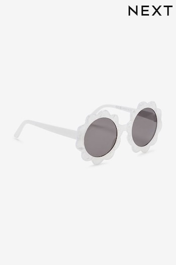 Pearl White Flower Sunglasses Squared (A26781) | £6