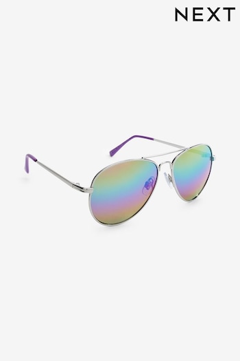Silver Aviator Style Sunglasses mcqueen (A26788) | £7 - £8