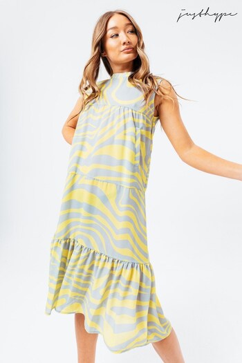 Hype Lemon Yellow Wave Dress white (A26958) | £40