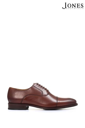 Jones Bootmaker Matthew Tan Leather Oxford Shoes (A27137) | £99