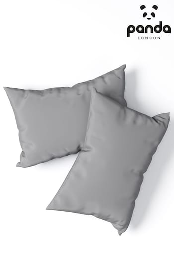 Panda London Silver Bamboo Pillowcases - Pack of 2 (A28602) | £20