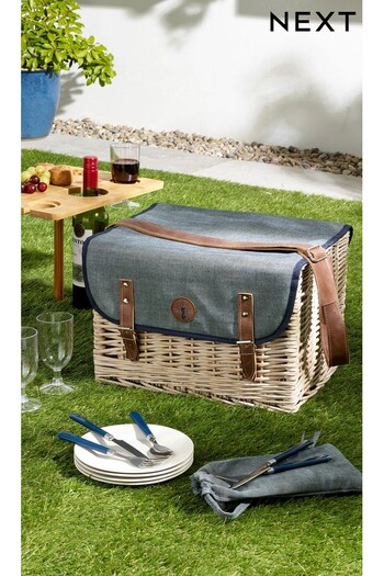 Blue Country 4 Person Filled Picnic Hamper (A29249) | £65