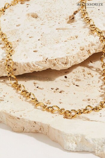 Accessorize Gold Stainless Steel Chain Necklace (A29663) | £25