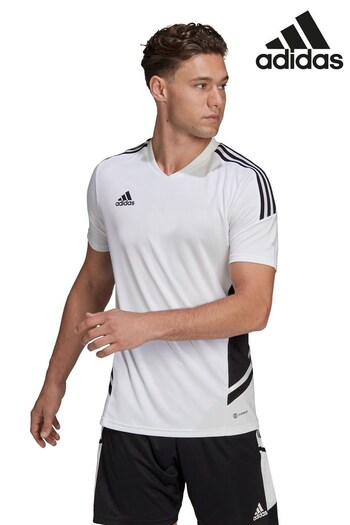 adidas White Performance Football Condivo 22 T-Shirt (A31413) | £25