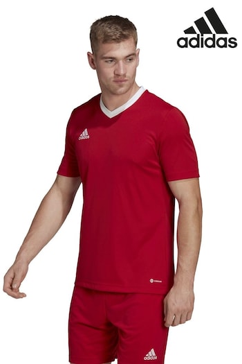 adidas Red Performance Football Entrada 22 T-Shirt (A31422) | £15