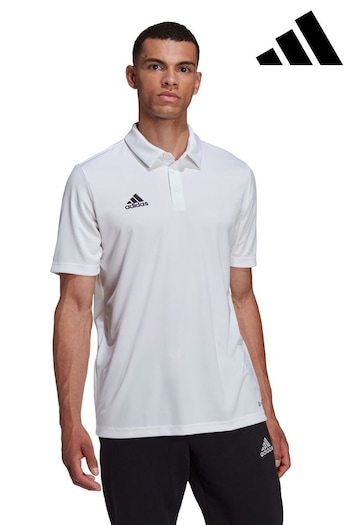 adidas White Football Entrada Polo Shirt (A31429) | £23