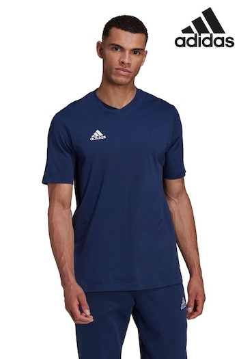 adidas Navy Blue Performance Football Entrada 22 T-shirt (A31442) | £18 - £20