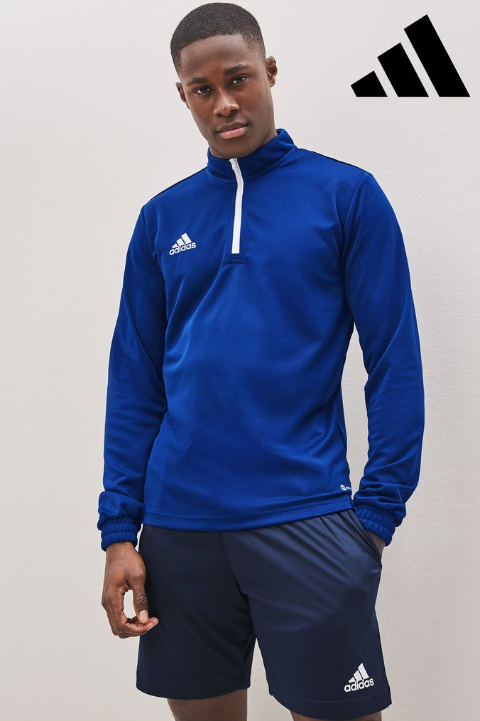 Buy Men s Sweat Tops Adidas Blue Sportswear Online Next UK