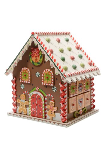 Decoris Red Gingerbread House Christmas Advent Calender (A31474) | £46