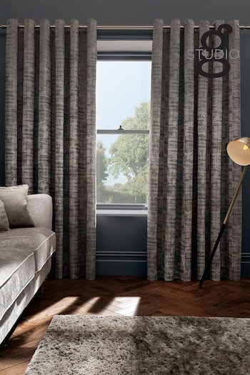 Studio G Taupe Naples Eyelet Curtains (A31833) | £78 - £206