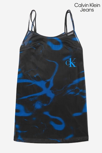 Calvin T-shirt Klein Jeans Blue CK1 Mini Dress (A31935) | £15