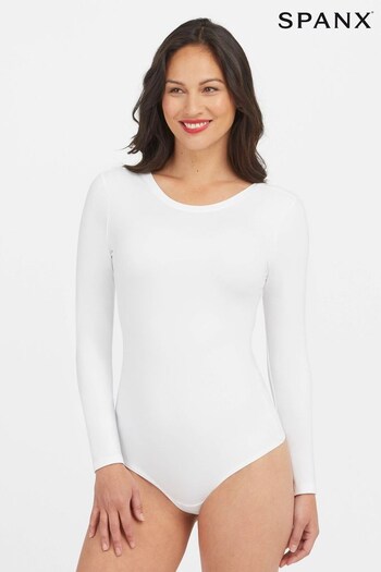 SPANX® White Suit Yourself Scoop Neck Long Sleeve Smoothing Bodysuit (A32770) | £68