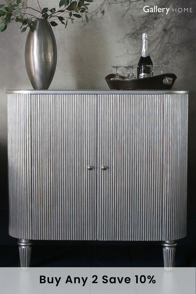 Drinks shop cabinet silver