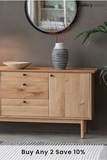 Gallery Home Natural Columbia 2 Door 3 Drawer Sideboard (A33305) | £985