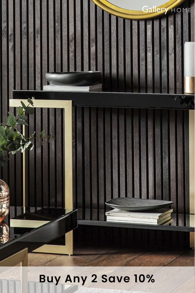 Gallery Home Black Irwin Console Table (A33319) | £380