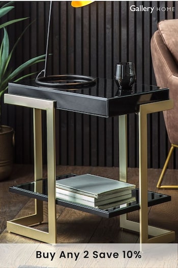 Gallery Home Black Irwin Side Table (A33320) | £225