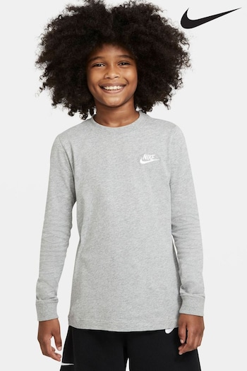 Nike Grey Long Sleeve Futura T-Shirt (A33435) | £23