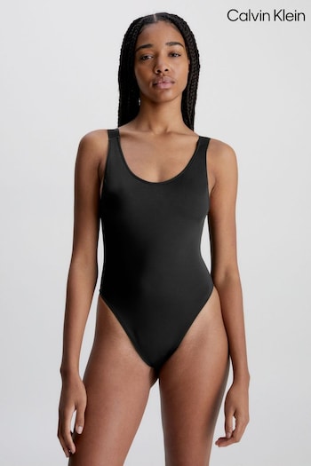 Calvin Ceinture Klein Black CK One Piece Swimsuit (A33505) | £80
