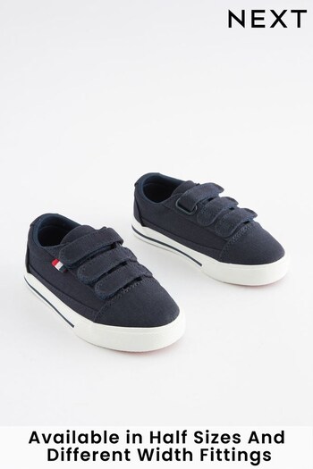 Navy Narrow Fit (E) Strap Touch Fastening Shoes (A33807) | £14 - £17