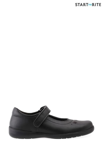 Start-Rite Bliss Vegan Black Synthetic School Eden Shoes F Fit (A34461) | £44