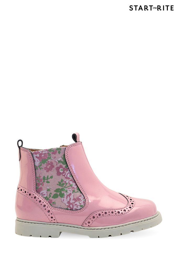 Pink chelsea boots womens hot sale