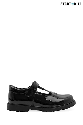 Start-Rite Liberty Black Patent Leather T-Bar Smart she Shoes F Fit (A34500) | £45