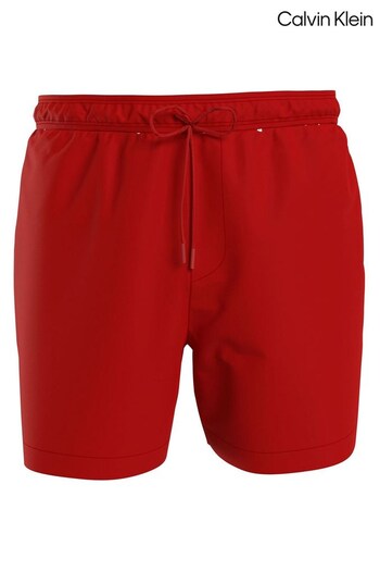 Calvin Klein Red Core Logo Tape Swimshorts (A34564) | £30