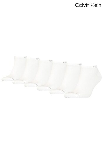 Calvin Klein White Ankle Socks 6 Pack (A34594) | £34