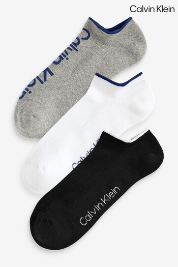 Calvin Klein Grey Ankle Socks 3 Pack (A34598) | £17