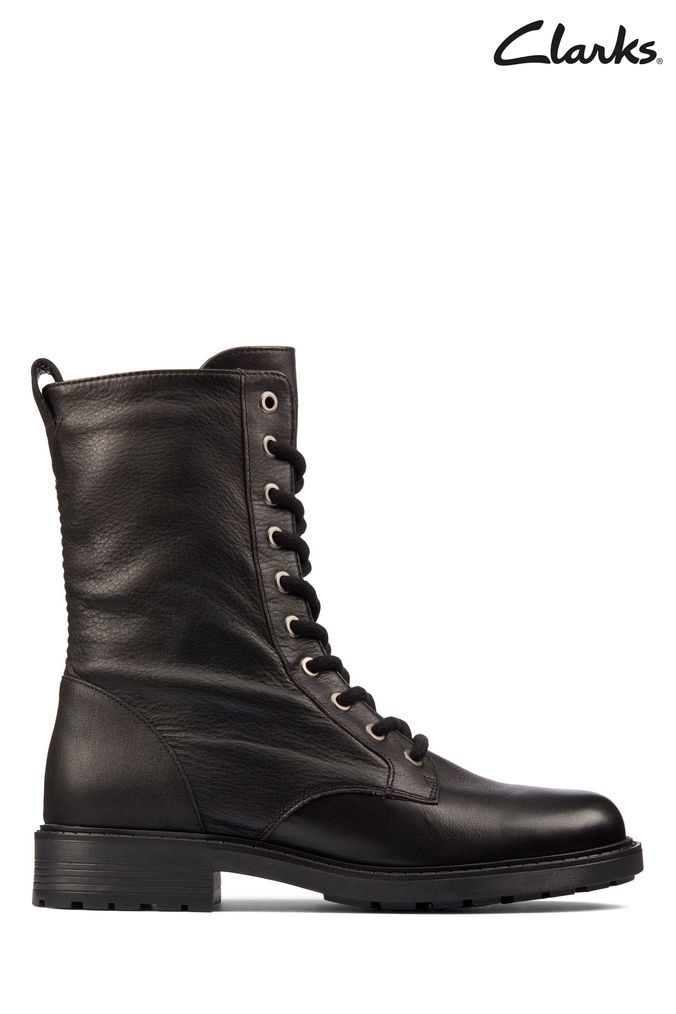 Clarks Black Standard Fit (F) Lea Orinoco2 Style Boots (A34683) | £135