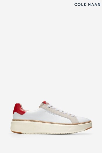 Cole CEO Haan White Grandpro Topspin Trainers (A34808) | £120