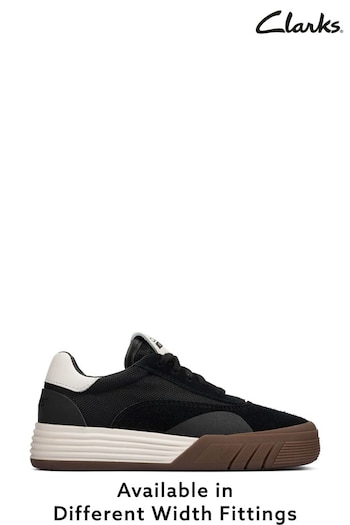 Clarks Black Combi Suede Cica Skater Trainers (A34824) | £55