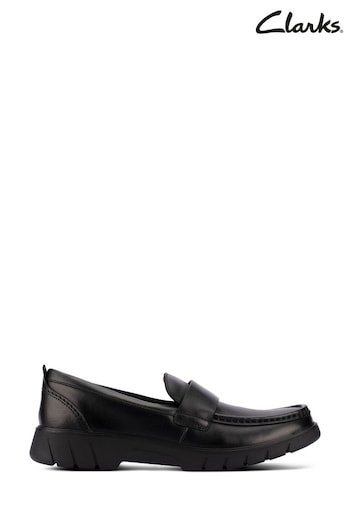 Clarks Black Leather Loafer Slip-On Shoes (A34852) | £54 - £56