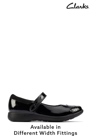 Clarks Black Patent Multi Fit Rainbow Detail Leather Skechers Shoes (A34868) | £45