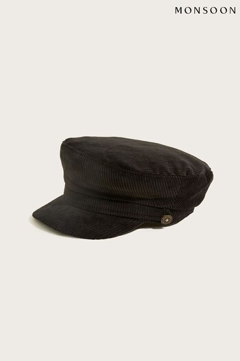 Monsoon Boys Black Ribbed Baker Black Cap (A35474) | £19