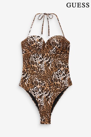 Guess Natural Animal Print Swimsuit (A35862) | £112