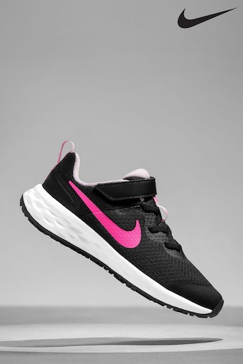 Nike Black/Pink Junior Revolution 6 Trainers (A36054) | £35