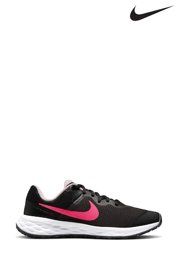 Nike Set Black/Pink Revolution 6 Youth Trainers (A36056) | £40